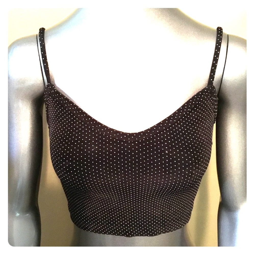 Vintage Judy's super cropped polka dots tank top